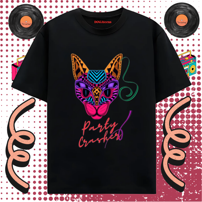 party crasher text on women t-shirt