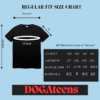 regular fit t-shirt size chart