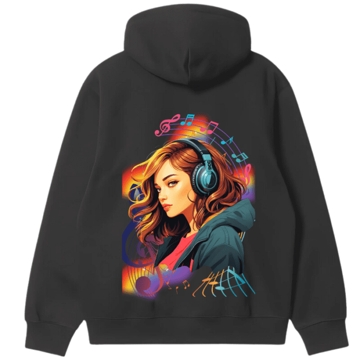 Winterwear- Unisex Oversized Fit Hoodie/Jacket - Music Lover- Graphic Hoodies-Dth-010