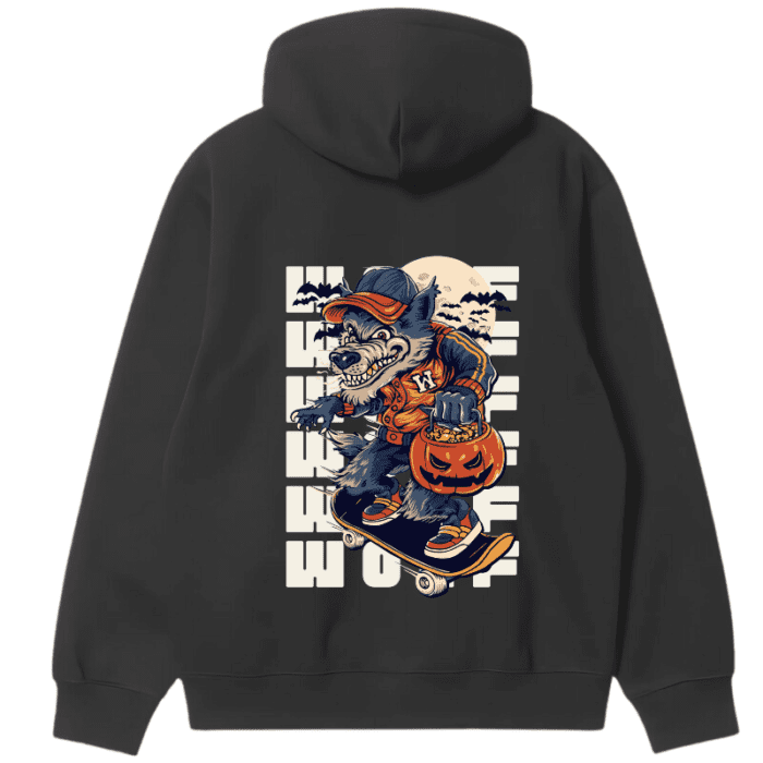 Winterwear- Unisex Oversized Fit Hoodie/Jacket - Wolf- Graphic Hoodies-Dth-017