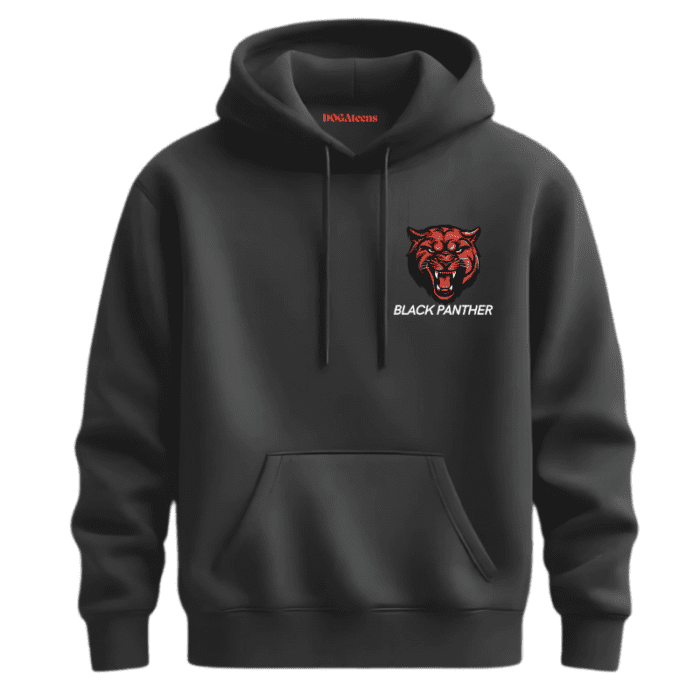 A Black Sweatshirt With A Panther Design