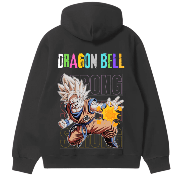 A Black Hoodie With A Cartoon Character On It