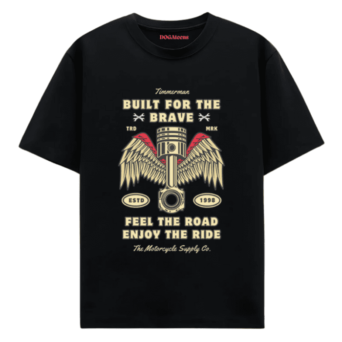 A Black T-Shirt With A Colourful Text &Amp; Bird Design