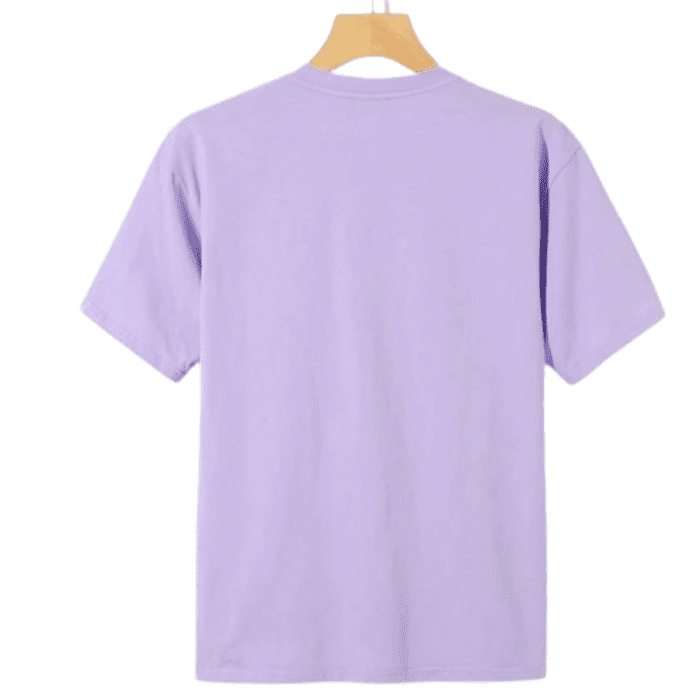 A Lavender T-Shirt With A Girl Design