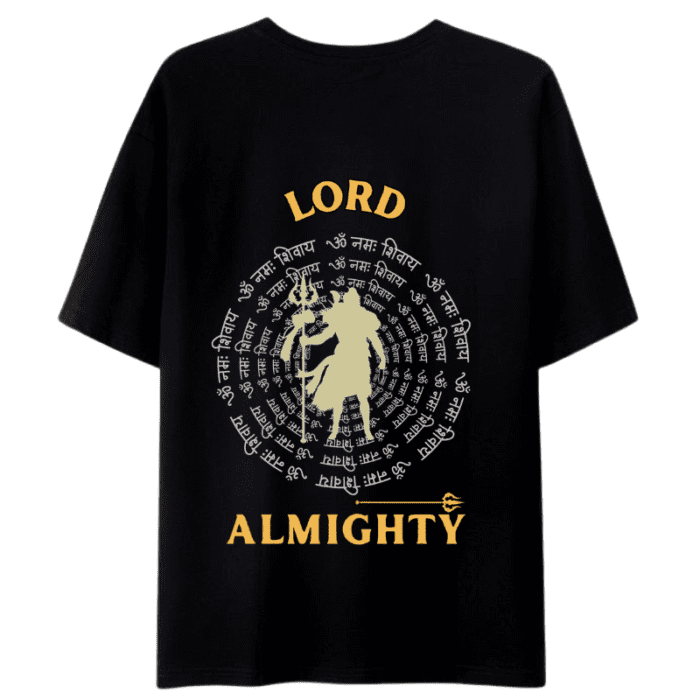 A Black T-Shirt With A Lord Almighty Text &Amp; Design